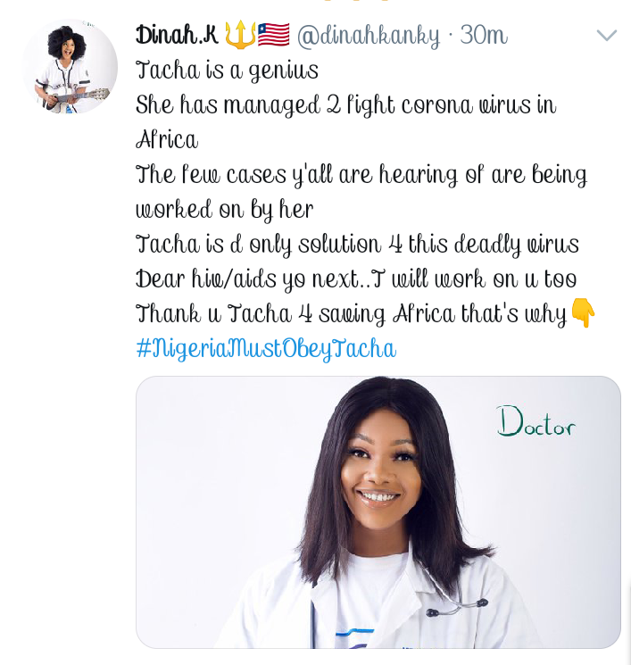 Eradicating Coronavirus - Africa: Twitter Users Praise Doctor Tacha